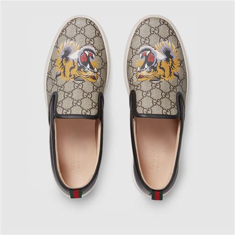 gucci slip ons tiger black|gucci tiger slip on.